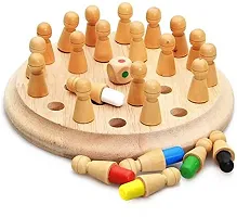 Wooden Memory Matchstick Chess Game, Multicolor Kids Intelligence Game  Made in India, Multicolor Matching Games, Wooden Memory Match Stick Chess Game(1set)-thumb1