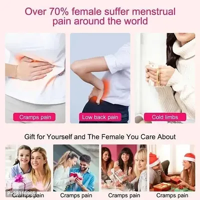 Period Cramp Relief Massager  Heating Pad for Period Cramps Portable Cordless Periods Cramps Relief Machine 3-Temp.  4-Massage Mode Fast Heating Menstrual Period Pain Relief Device for Women(1pcs)-thumb4