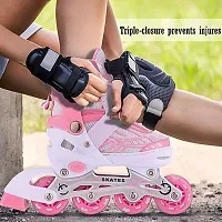 Adjustable Inline Roller Skates for Kids with LED Flash Lights-thumb1