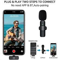 Satvik New K8 Wireless Mic for Video Record Type C Collar Mic Supported Android/IOS Microphone-thumb1