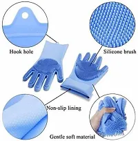Silicon Cleaning Gloves, Silicon Hand Gloves- pack of 1 pair-thumb1