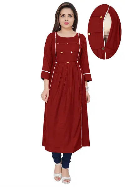 Beautiful Rayon Feeding Kurta For Women