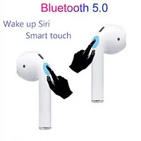 Tws I12 Earpods Bluetooth Wireless Earbuds Bluetooth Headset (White, In The Ear)-thumb2