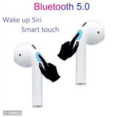 Tws I12 Earpods Bluetooth Wireless Earbuds Bluetooth Headset (White, In The Ear)-thumb3