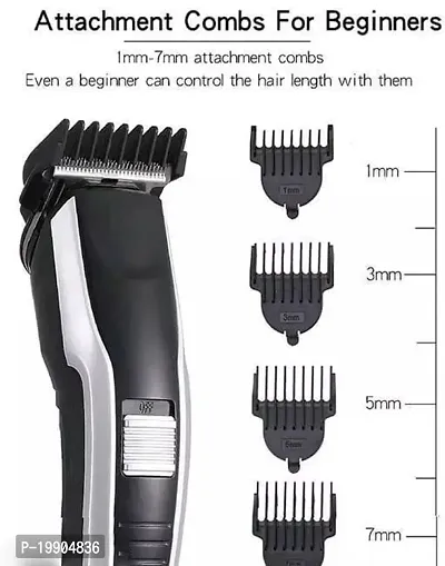 HTE AT-538 Electric Hair trimmer for men  Machine adjustable for men Beard Hair Trimmer, beard trimmers for men, beard trimmer for men with 4 combs (Black)-thumb4