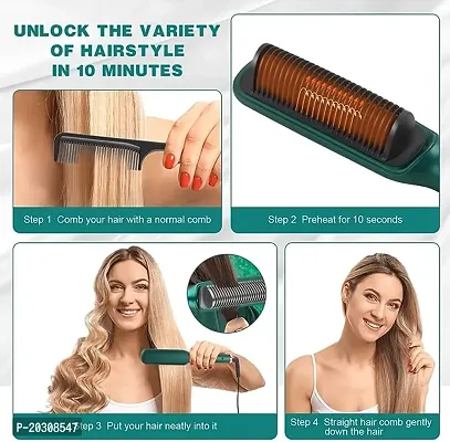 Straightening Comb, Fast Heating, Ionic Technology Hair Straightener Brush-thumb4