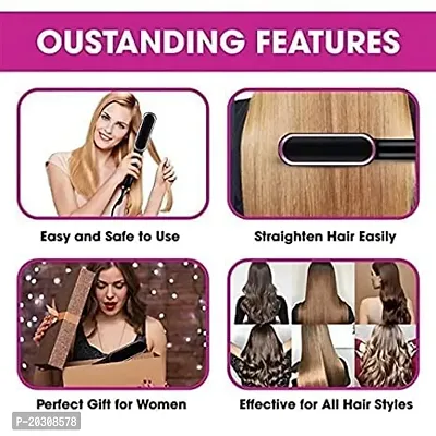 Electric Hair Straightener Brush Straight Quick Iron Hot Comb Electric Hair Straightener Brush Straight-thumb2