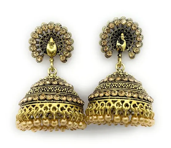 Earrings Jhumka Beautiful Heavy Jewellery For Women 2 PC (Size Meduim - 5 cm)