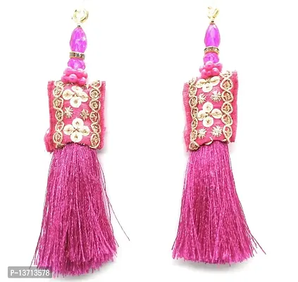 Buy Pink Pearls Kundan Embellished Earrings by Ishhaara Online at Aza  Fashions.