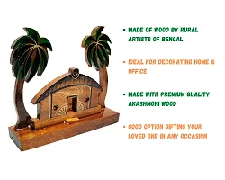 Himalayan Crafts Wooden Hut Scenary Showpiece Item for Home Office Decoration Gift Item-thumb4