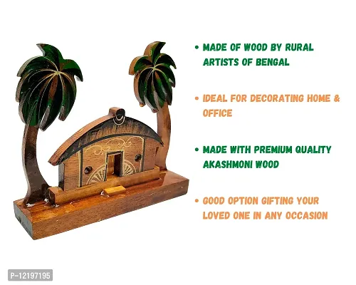 Himalayan Crafts Wooden Hut Scenary Showpiece Item for Home Office Decoration Gift Item-thumb5