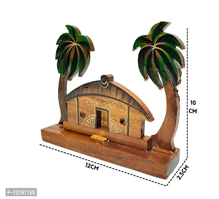 Himalayan Crafts Wooden Hut Scenary Showpiece Item for Home Office Decoration Gift Item-thumb2