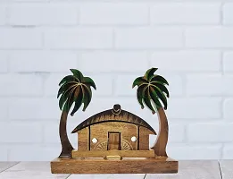 Himalayan Crafts Wooden Hut Scenary Showpiece Item for Home Office Decoration Gift Item-thumb2