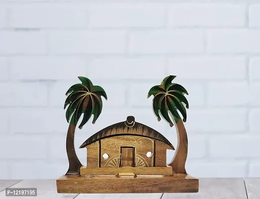 Himalayan Crafts Wooden Hut Scenary Showpiece Item for Home Office Decoration Gift Item-thumb3