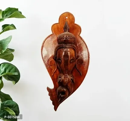 Wooden Ganesha for Wall Decoration Showpiece Decoration Item for Home and Office