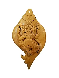 Wooden Ganesha Wall Decoration Showpiece Item for Home and Office-thumb1