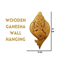 Wooden Ganesha Wall Decoration Showpiece Item for Home and Office-thumb2