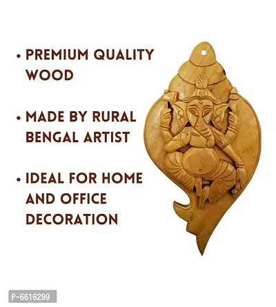 Wooden Ganesha Wall Decoration Showpiece Item for Home and Office-thumb4