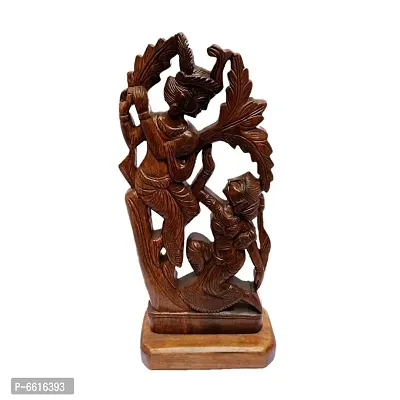 Wooden Radha Krishna Statue Showpiece Item for Home and Office Decoration