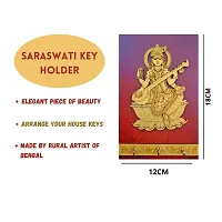 MN Krafts Saraswati Key Holder (3 Hangers) for Home and Office-thumb2