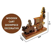 Wooden Bullock Cart Scenary Showpiece Figurine Item For Home Office Decoration-thumb2