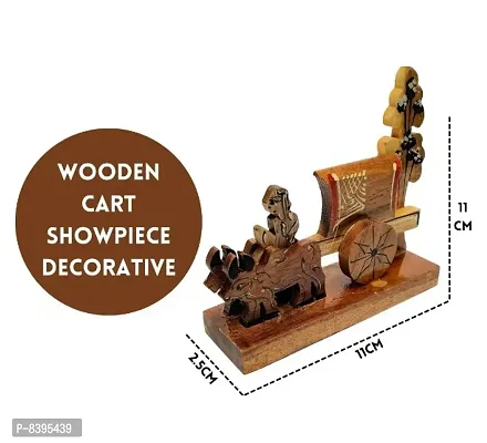 Wooden Bullock Cart Scenary Showpiece Figurine Item For Home Office Decoration-thumb3