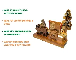 Wooden Bullock Cart Scenary Showpiece Figurine Item For Home Office Decoration-thumb1