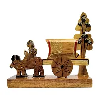 Wooden Bullock Cart Scenary Showpiece Figurine Item For Home Office Decoration-thumb4