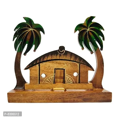 Wooden Hut Scenery Showpiece Item for Home Office Decoration Gift Item-thumb3