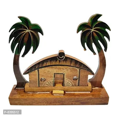 Wooden Hut Scenery Showpiece Item for Home Office Decoration Gift Item-thumb4