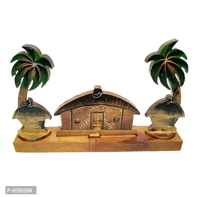 Wooden Hut Scenery Showpiece Decorative Item for Home Office Living Room-thumb3