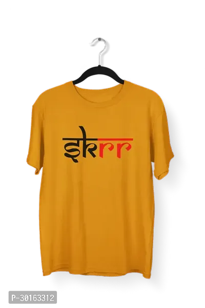 Stylish Yellow Cotton Printed T-Shirt For Men