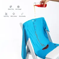 Stain Repeller Tees : Turquoise Blue Tees-thumb4