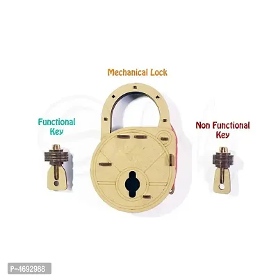 Do IT Yourself Wood Made Mechanical Lock (Mind Sharpening Activity) (6 Yrs & Above)-thumb0
