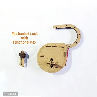 Do IT Yourself Wood Made Mechanical Lock (Mind Sharpening Activity) (6 Yrs & Above)-thumb3