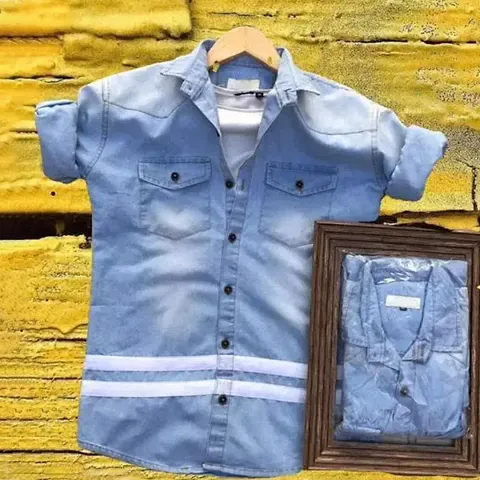 Trendy Denim Long Sleeves Casual Shirt 