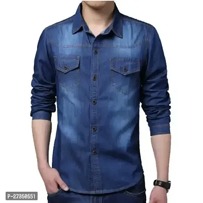 denim blue dabble pocket shirt-thumb0