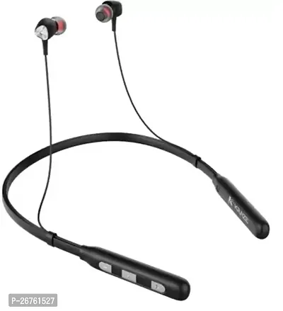 Stylish Omega Neckband 25 Hrs Playback - Black Bluetooth Earphone - Black, In The Ear