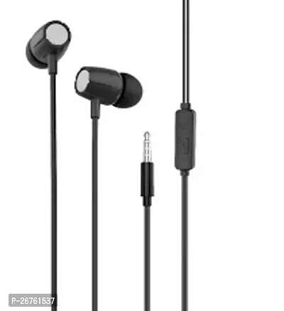 Stylish Stringz Wired Earphones With Mic - Black