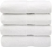 Hashcart Soft Absorbent Cotton Towel Sheets/Bath Sheets/Bath Washcloths/White Cotton Bath Towel Sets for Bathroom, Beach, Spa, Pool (1 Pcs Only) | 15x24 inch-thumb3