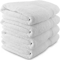 Hashcart Soft Absorbent Cotton Towel Sheets/Bath Sheets/Bath Washcloths/White Cotton Bath Towel Sets for Bathroom, Beach, Spa, Pool (1 Pcs Only) | 15x24 inch-thumb2