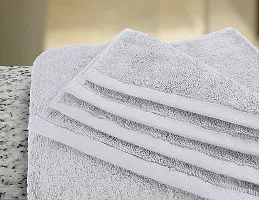 Hashcart Soft Absorbent Cotton Towel Sheets/Bath Sheets/Bath Washcloths/White Cotton Bath Towel Sets for Bathroom, Beach, Spa, Pool (1 Pcs Only) | 15x24 inch-thumb4