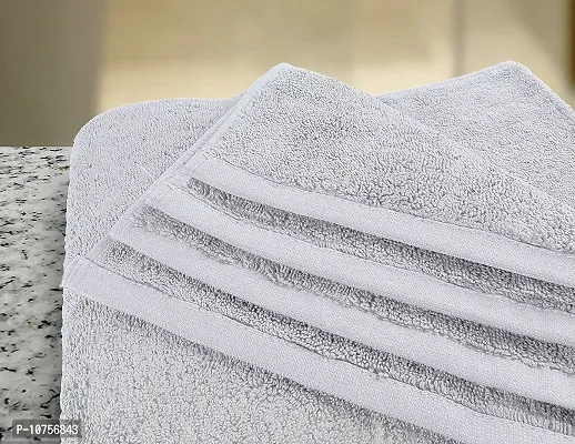 Hashcart Soft Absorbent Cotton Towel Sheets/Bath Sheets/Bath Washcloths/White Cotton Bath Towel Sets for Bathroom, Beach, Spa, Pool (1 Pcs Only) | 15x24 inch-thumb5
