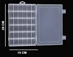 36 Grids Clear Plastic Storage Box with Adjustable Dividers Organizer Pills Drugs Earrings Bead Jewelry Small Storage Box Case(PACK OF 1)-thumb3