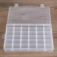 36 Grids Clear Plastic Storage Box with Adjustable Dividers Organizer Pills Drugs Earrings Bead Jewelry Small Storage Box Case-thumb3