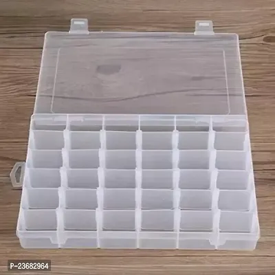 36 Grids Clear Plastic Storage Box with Adjustable Dividers Organizer Pills Drugs Earrings Bead Jewelry Small Storage Box Case-thumb4