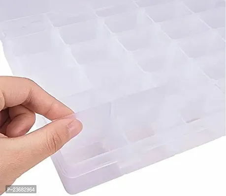 36 Grids Clear Plastic Storage Box with Adjustable Dividers Organizer Pills Drugs Earrings Bead Jewelry Small Storage Box Case-thumb2