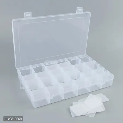 Clear plastic storage box