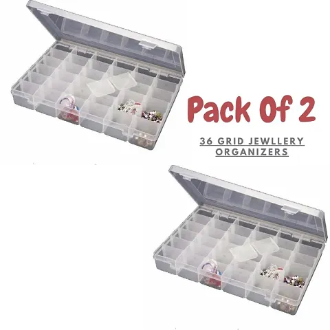 36 Grid Pack Of 2 Plastic Storage Box