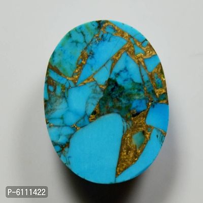 Alluring Original Certified 8.25 Ratti 7.5 Carat Copper Turquoise Gemstone Oval at Wholesale Rate-thumb4